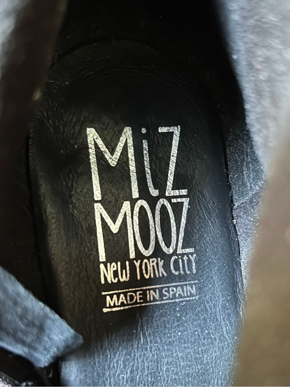 Miz Mooz Duarte Black Leather Ankle Booties Western Size 40